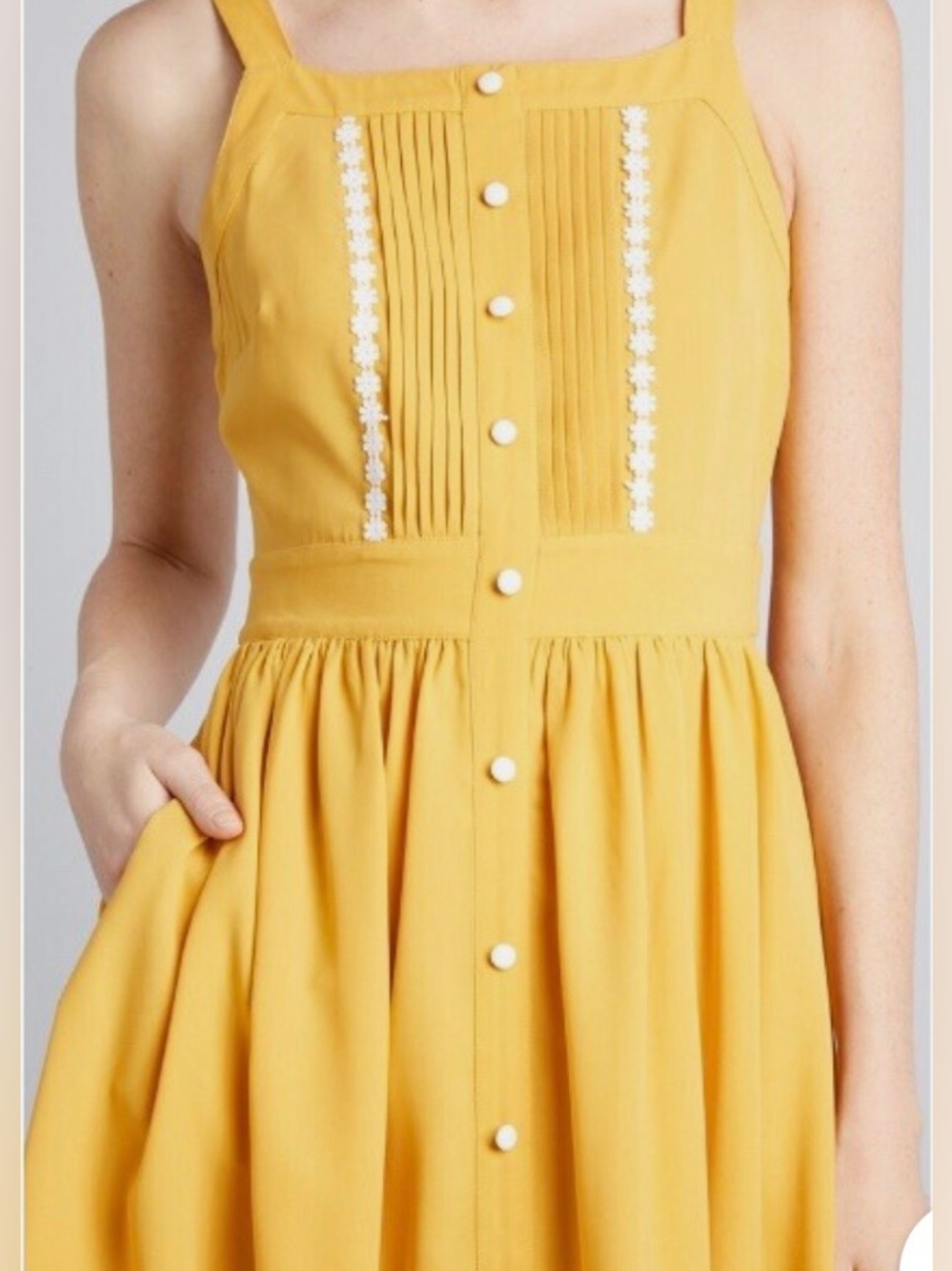 ModCloth About Your Outfit A-line Dress in Gold Mustard Yellow -NWOT